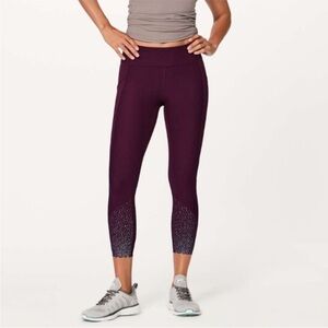 Lululemon Tight Stuff Leggings - black cherry - size 6